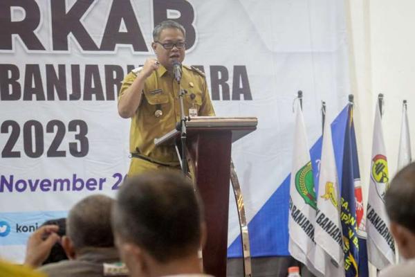 Calon Tunggal, Nurohman Ahong Kembali Terpilih Ketua KONI Banjarnegara Secara Aklamasi