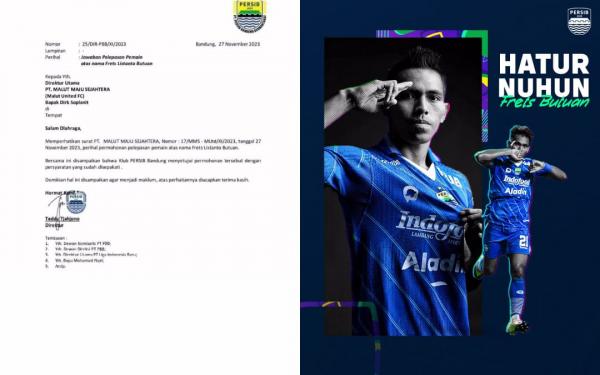 Surat Pelepasan Frets Butuan ke Klub Liga 2 dari Persib Bocor, Malut United FC Tebus Rp3,04 Miliar?