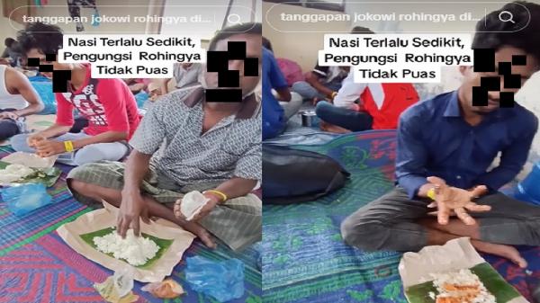 Video Para Etnis Rohingya Keluhkan Porsi Nasi di Pengungsian Terlalu Sedikit Viral di Medsos