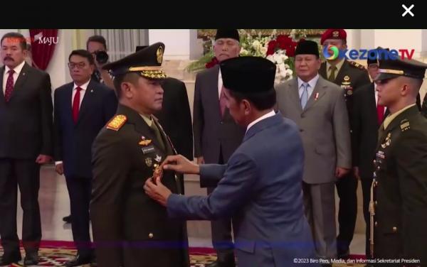 Maruli Simanjuntak Resmi Dilantik Presiden Joko Widodo sebagai KSAD