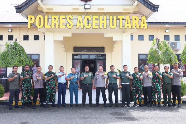 Sinergitas TNI Polri, Polres Aceh Utara Gelar Rapat Bahas Pemilu Damai