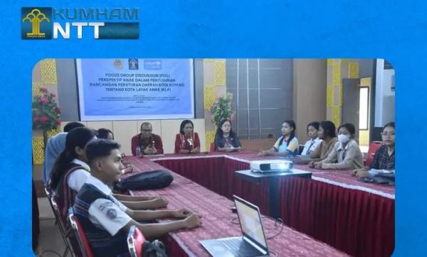 Penyusunan Ranperda KLA bersama Anak lewat FGD, Kolaborasi Pemkot Kupang, Kumham NTT dan Unicef