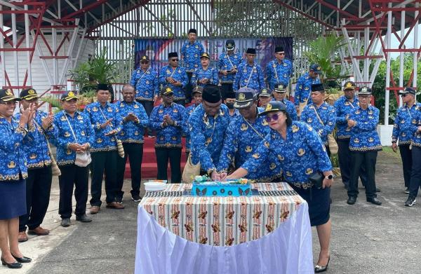 Peringati HUT KORPRI ke-52, Seluruh Korps Pegawai di Kabupaten Mappi Gelar Apel Gabungan