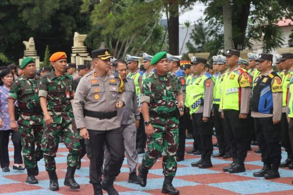 Jelas Pilkades Serentak, Tim Gabungan Laksanakan Apel Gelar Pasukan di Polres Subang