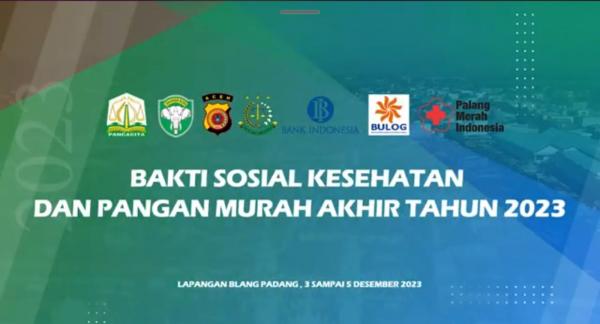 Kodam Iskandar Muda, Polda dan Pemerintah Aceh Gelar Acara Bakti Sosial Kesehatan Pangan Murah 2023