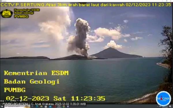 Gunung Anak Krakatau Kembali Erupsi dan Lontarkan Abu Setinggi 700 Meter