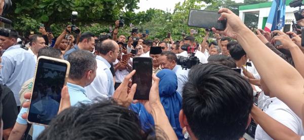 Ribuan Warga Lebak Sambut Kedatangan Capres Prabowo Subianto