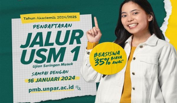 Unpar Bandung Buka Jalur USM 1 bagi Calon Mahasiswa Baru 2024