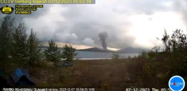 Awas, Gunung Anak Krakatau Erupsi Kembali Pagi Ini, Lontarkan Abu Vulkanik 1000 Meter