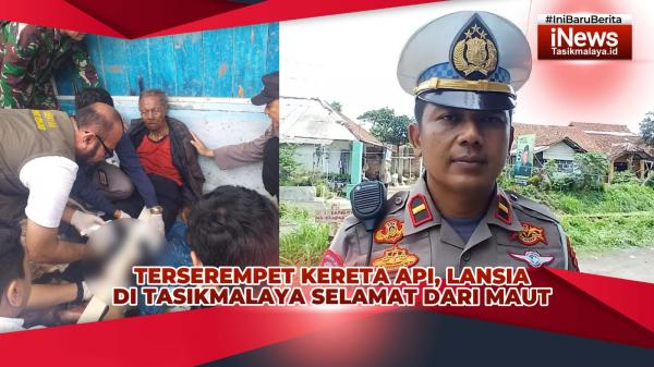 VIDEO: Terserempet Kereta Api, Lansia Penjual Bibit Ikan di Tasikmalaya Selamat dari Maut