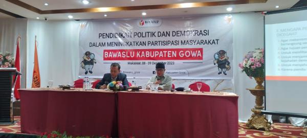 Gelar Pendidikan Politik, Bawaslu: 50 Persen Warga Gowa Belum Tahu Jadwal Pemilu