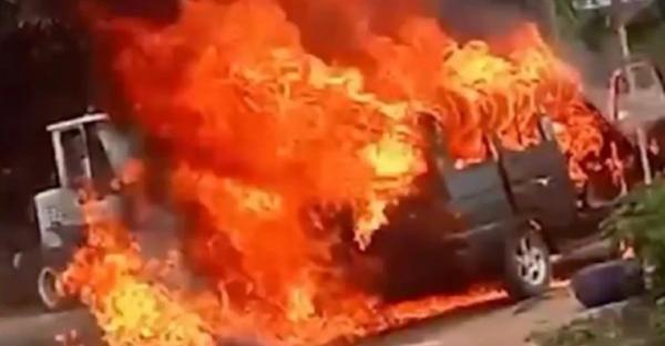 Mobil Terbakar di Tana Toraja, Begini Kronologinya