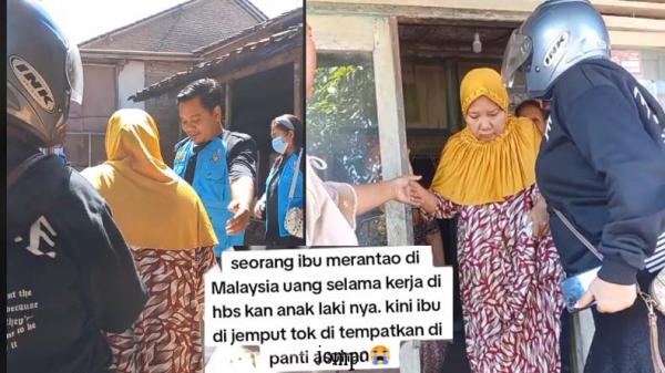 Miris! Ibu 40 Tahun Kerja di Malaysia, Uang Ludes Dihabiskan Anak Kini Diusir ke Panti Jompo