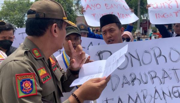 Mahasiswa PMII Kembali Demonstrasi Tuntut Bupati Ponorogo Tutup Tambang Ilegal