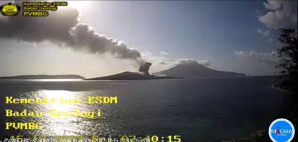 Awas, Gunung Anak Krakatau Erupsi Kembali, Lontarkan Abu Vulkanik 200 Meter