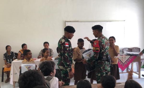 Ini Cara TNI Perbatasan Tingkatkan Semangat Belajar Siswa Sekolah di Timor Tengah Utara