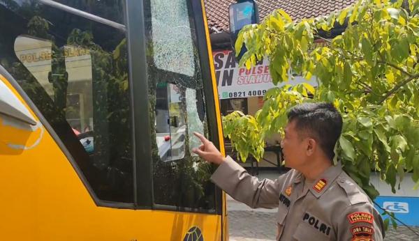 Bus Pemain Persepa Pacitan Diduga Diserang Suporter Persepon, 8 Orang Diamankan