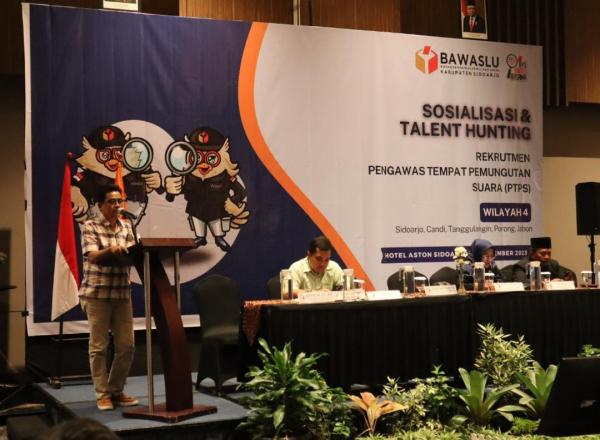 Bawaslu Sidoarjo Gencar Sosialisasikan Rekrutmen Pengawas TPS dan Talent Hunting