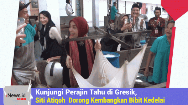 Kunjungi Perajin Tahu di Gresik, Siti Atikoh Ganjar Dorong Kembangkan Bibit Kedelai Lokal