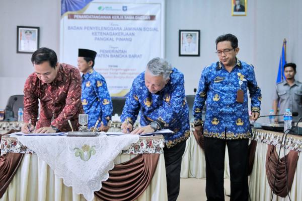 Kerjasama dengan BPJS Ketenagakerjaan, Sukirman: Pemkab Komitmen Sejahterakan Warga