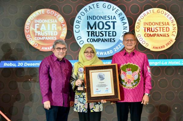 Terapkan Tata Kelola Perusahaan Terbaik, PT Pegadaian Raih Gelar Indonesia Most Trusted Company