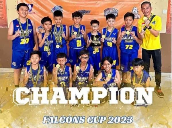 Tim Basket  Galaxy Stars Bogor Sabet Juara Falcons Cup 2023