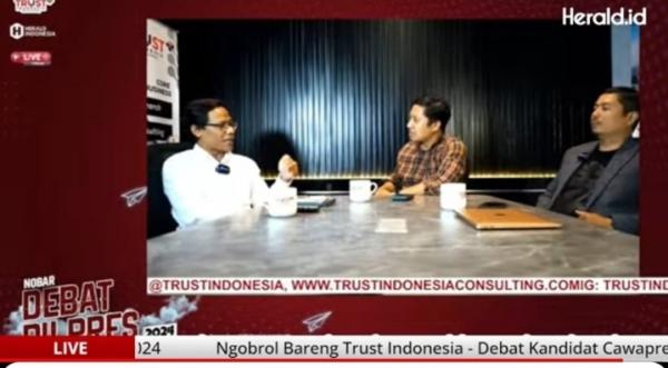 Trust Indonesia Nilai Pengetahuan Ekonomi Gibran Lebih Baik dari Dua Kandidat Cawapres Lain