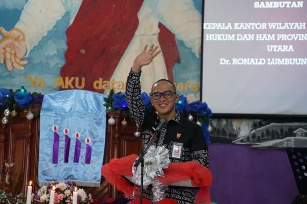 Kakanwil Kemenkumham Sulut Ikuti Perayaan Natal di Lapas Manado