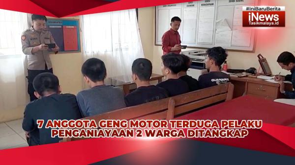 VIDEO: Polsek Mangkubumi Ciduk 7 Anggota Geng Motor Terduga Pelaku Penganiayaan 2 Warga Tasikmalaya