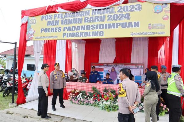 Operasi Lilin Toba 2023, Kapolres Padangsidimpuan Cek Pos Pengamanan dan Pelayanan