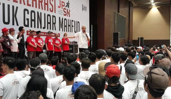 Ganjar Pranowo Hadiri Deklarasi Dukungan Jaringan Pencak Sikat Nusantara di De Tjolomadoe