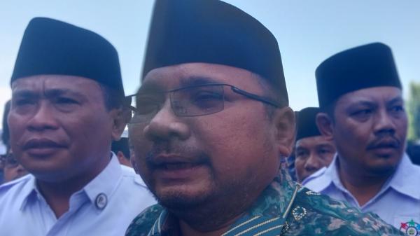 Menag Yaqut Bicara Kepemimpinan yang Kuat di Pengukuhan Relawan Moderasi di Lombok
