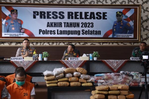 Polres Lampung Selatan Berhasil Menyelesaikan 1. 438 Kasus selama Tahun 2023
