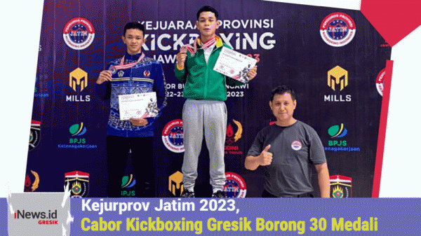 Kejurprov Jatim 2023, Cabor Kickboxing Gresik Borong 30 Medali