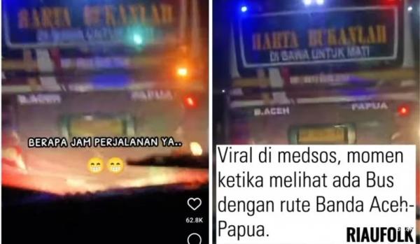 Viral Bus Jurusan Banda Aceh-Papua, Netizen: Penumpang Turun Sudah Jadi Keluarga