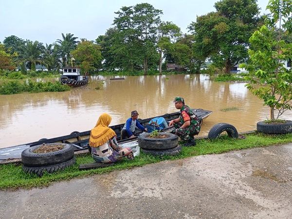 Wilayah Pemukiman Rawan Banjir Dipantau Kodim 0415/Jambi