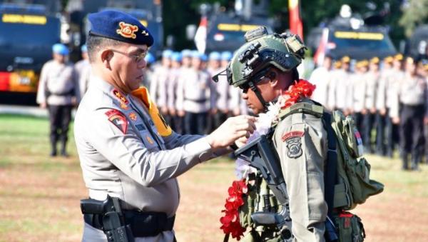 Kapolda NTT Sambut 104 Anggota Brimob Pasca Operasi Damai Cartenz di Papua