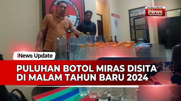 VIDEO: Satnarkoba Polres Tasikmalaya Kota Amankan Puluhan Botol Miras di Malam Tahun Baru 2024