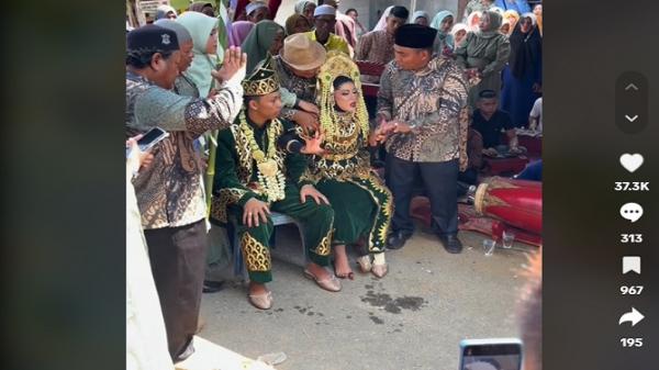 Viral Pengantin Wanita Mendadak Kesurupan saat Pesta Pernikahan, Malah Panen Pujian Netizen 