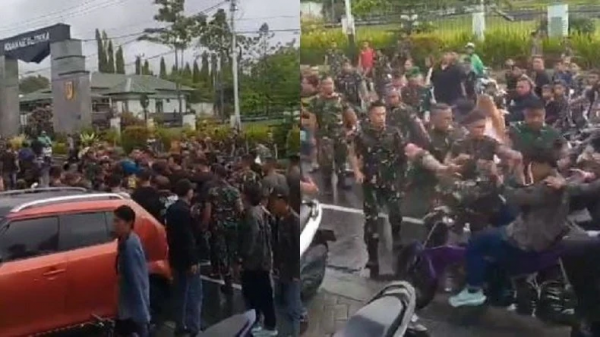 Viral Video Rombongan Iring-iringan Jenasah Terlibat Keributan dengan Oknum TNI