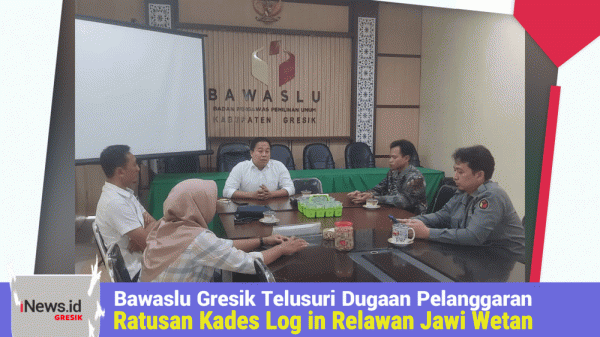 Bawaslu Gresik Telusuri Dugaan Pelanggaran Deklarasi Ratusan Kades Log in Relawan Jawi Wetan