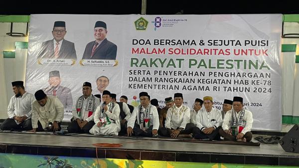 Kemenag Aceh Besar Gelar Malam Solidaritas untuk Rakyat Palestina