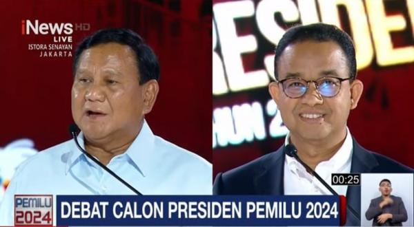 Prabowo dan Anies Tak Berjabat Tangan Usai Debat Capres