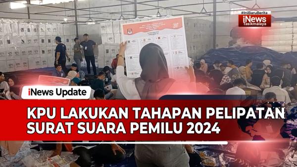 VIDEO: KPU Kota Tasikmalaya Mulai Lakukan Tahapan Pelipatan Surat Suara Pemilu 2024