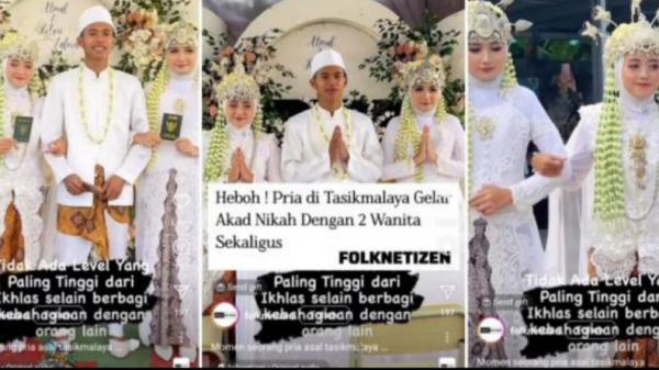 Viral Video Pria di Tasikmalaya Menikahi 2 Wanita Sekaligus, Netizen: Ini gimana Konsepnya?