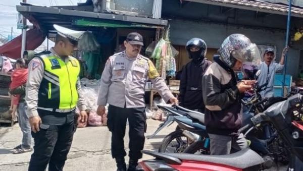 Puluhan Sepeda Motor Terjaring Razia Operasi Knalpot Brong di Wanaraja Garut