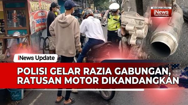 VIDEO: Antisipasi Geng Motor, Polres Tasikmalaya Kota dan TNI Gelar Razia, Ratusan Motor Terjaring