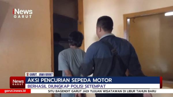 (VIDEO) Polisi Amankan Tiga Pelaku Terduga Curanmor di Garut