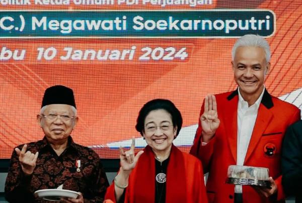 Bakar Semangat Kader PDIP, Megawati Sebut Insya Allah Ganjar-Mahfud Menang Satu Putaran