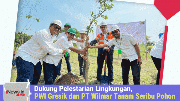 Dukung Pelestarian Lingkungan, PWI Gresik dan PT Wilmar Tanam Seribu Pohon